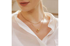  Voque Maven - Link necklaces - Silver / 14kt GP - Crystal - 45cm